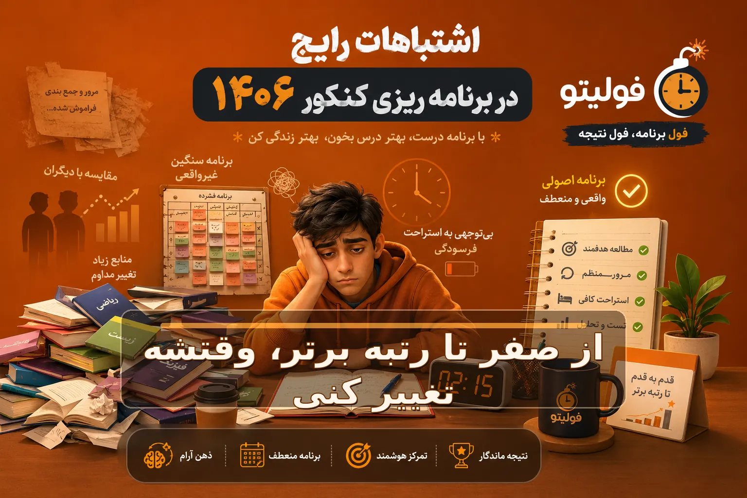 اشتباهات رایج برنامه ریزی کنکور ۱۴۰۶