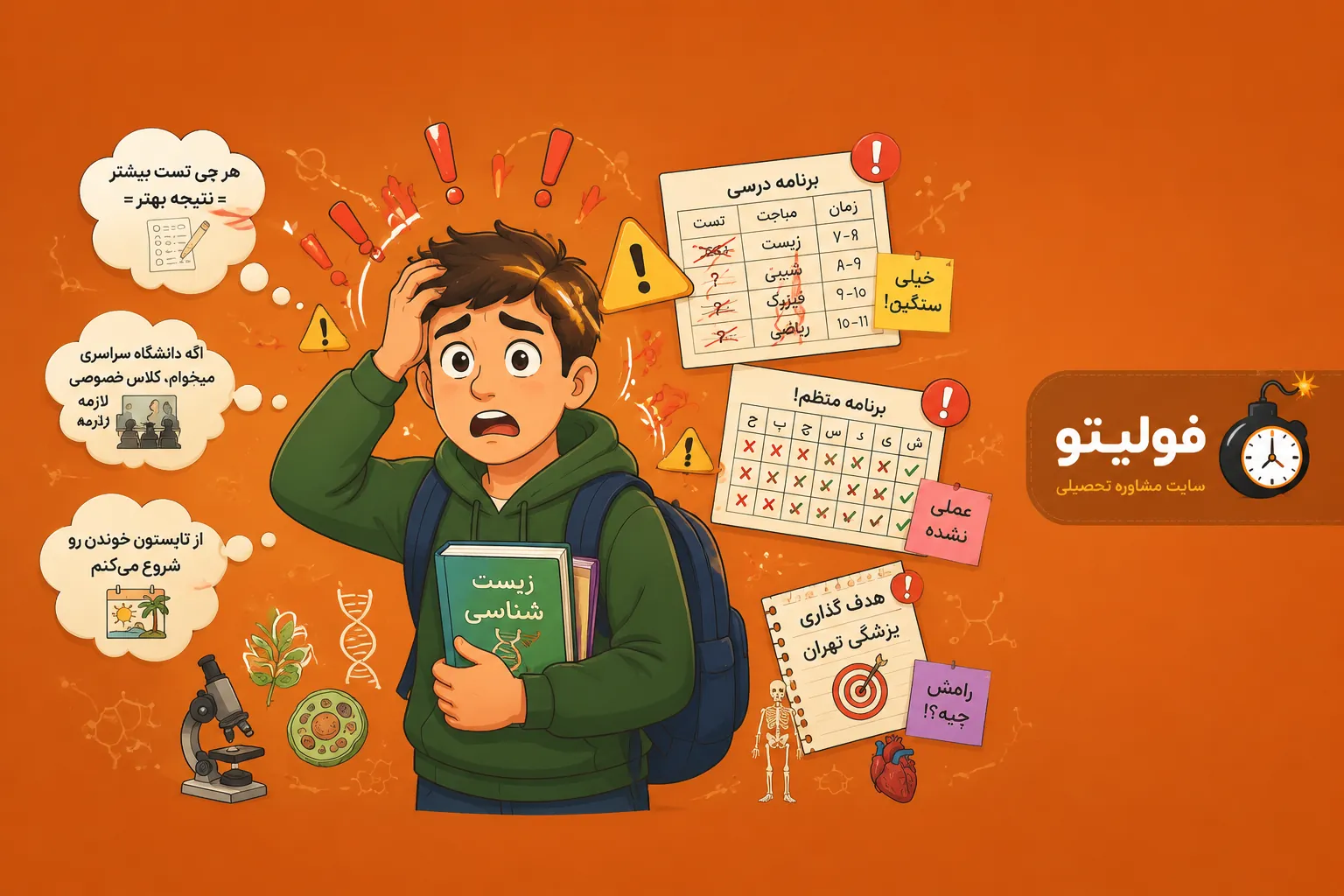 تفکرات غلط درباره مشاوره کنکور تجربی